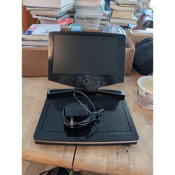 Coby DVD V-ZON Portable DVD/CD/MP3 Player 10" Swivel Widescreen Remote 1991 VTG - Picture 1 of 5